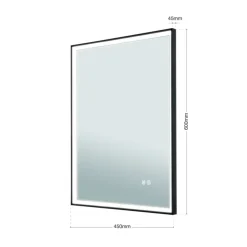 Ramme LED-spejl, 45 x 60 cm, CCT, antidug, dæmpbar