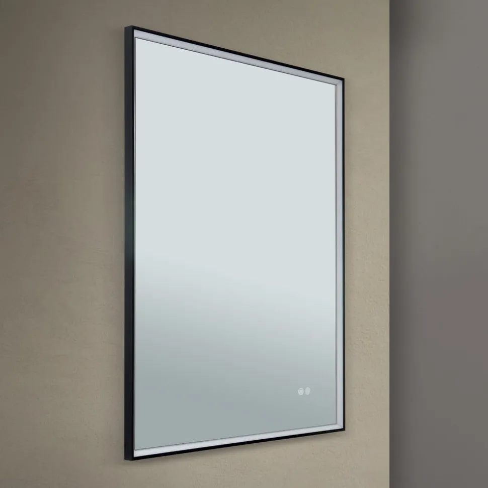 Ramme LED-spejl, 70 x 90 cm, CCT, antidug, dæmpbar