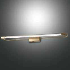 Rapallo LED-væglampe, messing, IP44, 80 cm