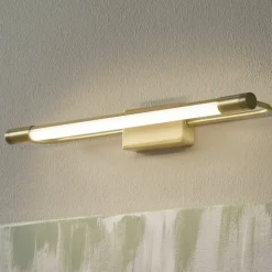 Rapallo LED-væglampe, messing, IP44, 40 cm