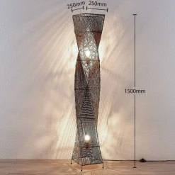 Rattan gulvlampe Kassia til hyggebelysning