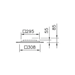 Regent Dæmpbar Office indbygningslampe 62,1 cm 34W 4.000K