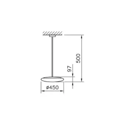 Regent Lighting Torino Ø 45 cm 43 W 50cm 3.000 K