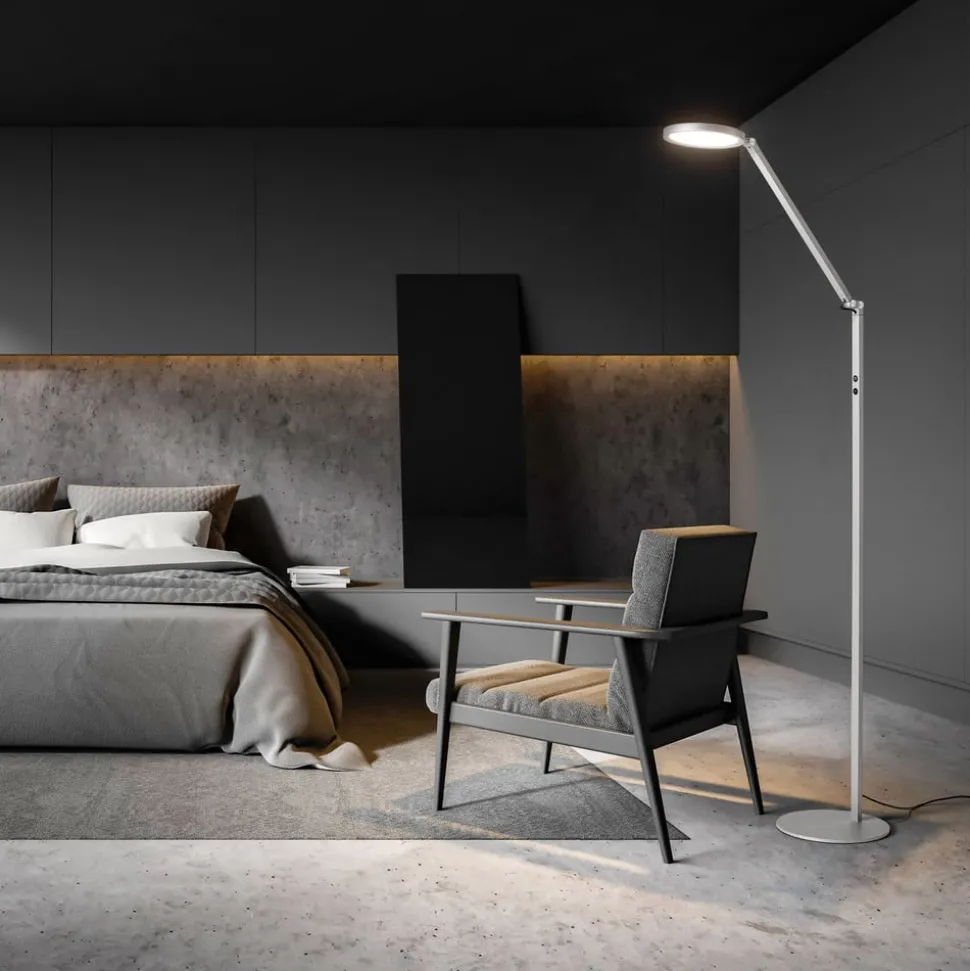 Regina LED-gulvlampe, 1 lyskilde, aluminium