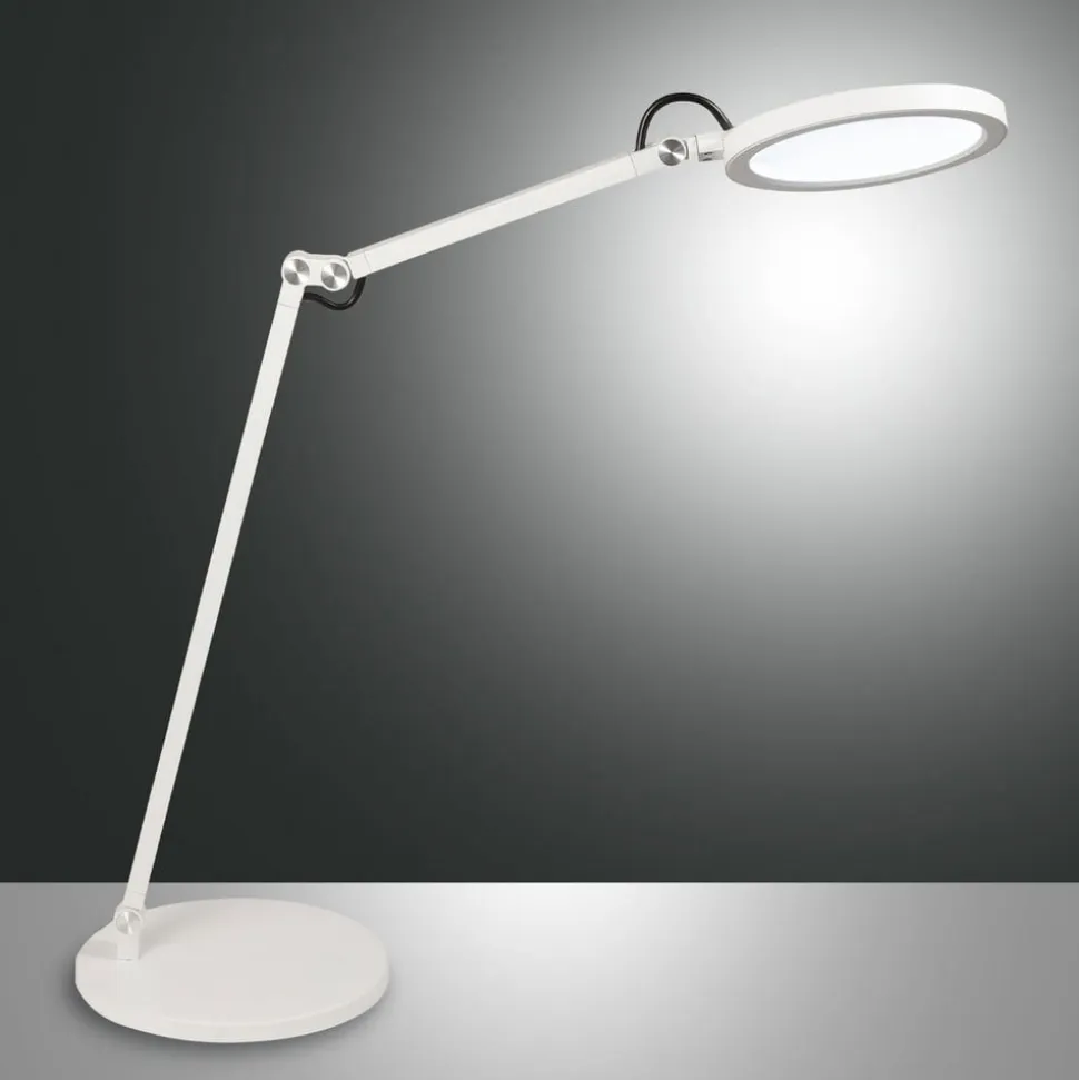 Regina LED-skrivebordslampe med dæmper, hvid