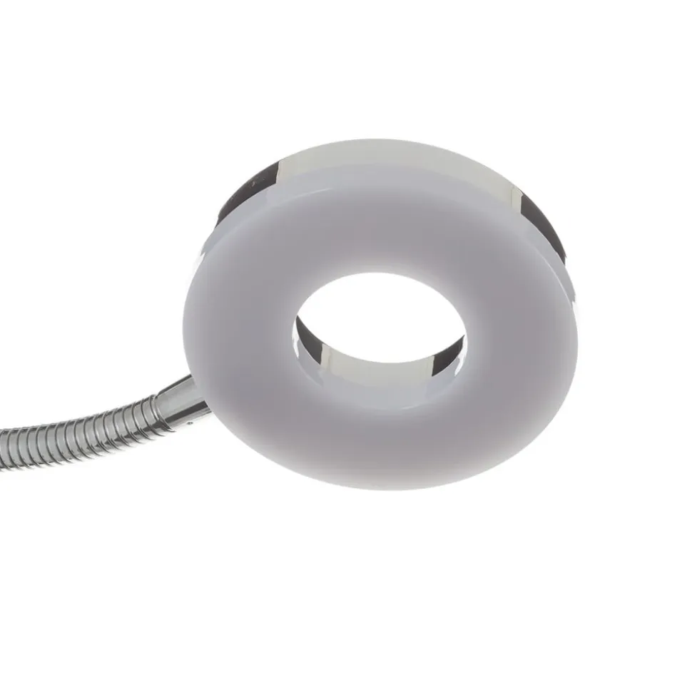 Rennes LED-bordlampe, kromfarvet, højde 40 cm