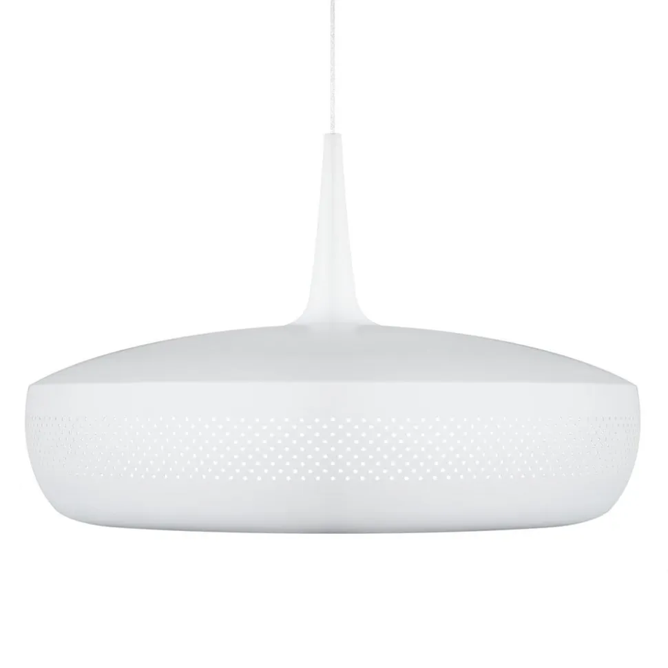Retro pendellampe Clava Dine, hvid