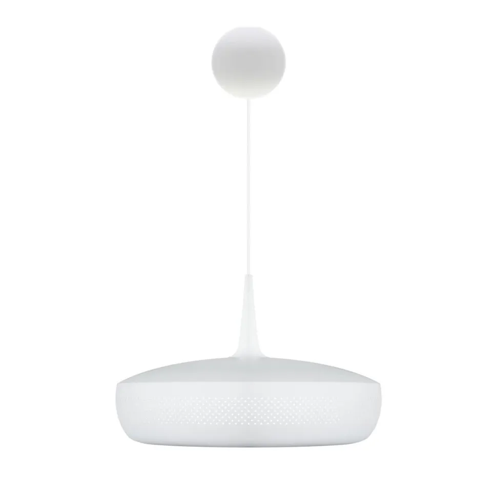 Retro pendellampe Clava Dine, hvid