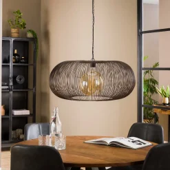 Rippberg hængelampe, sort, 1 lyskilde