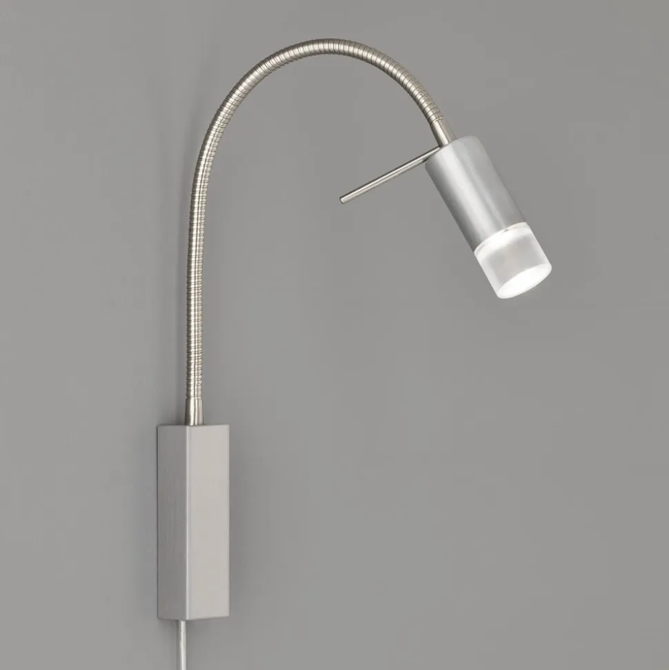 River LED-væglampe, flexarm, skærm med glas