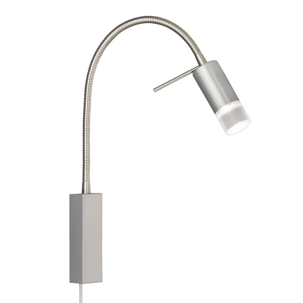 River LED-væglampe, flexarm, skærm med glas