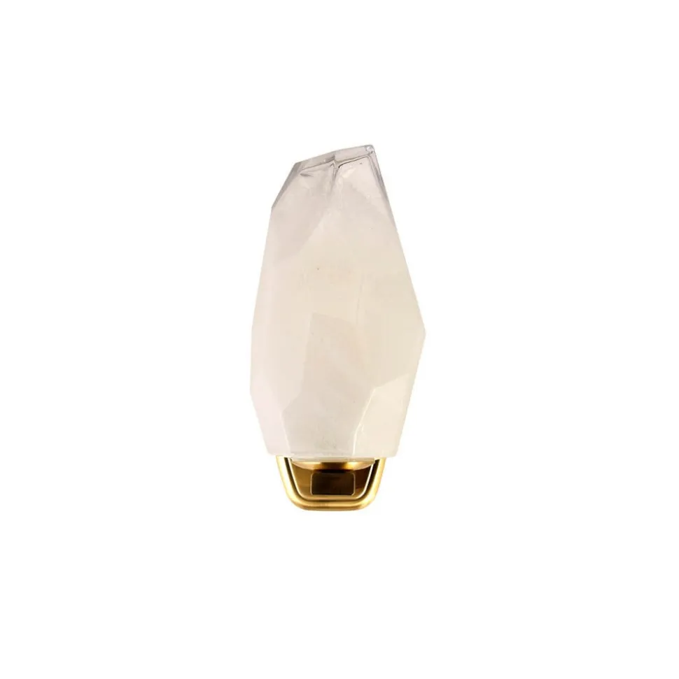Rocky væglampe, 1 lyskilde, messingfarvet, stål, glas, IP44