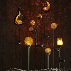 Roma solcelle-jordspydslampe ravfarvet LED