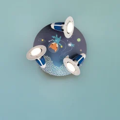 Rondell Space Mission loftslampe, blå