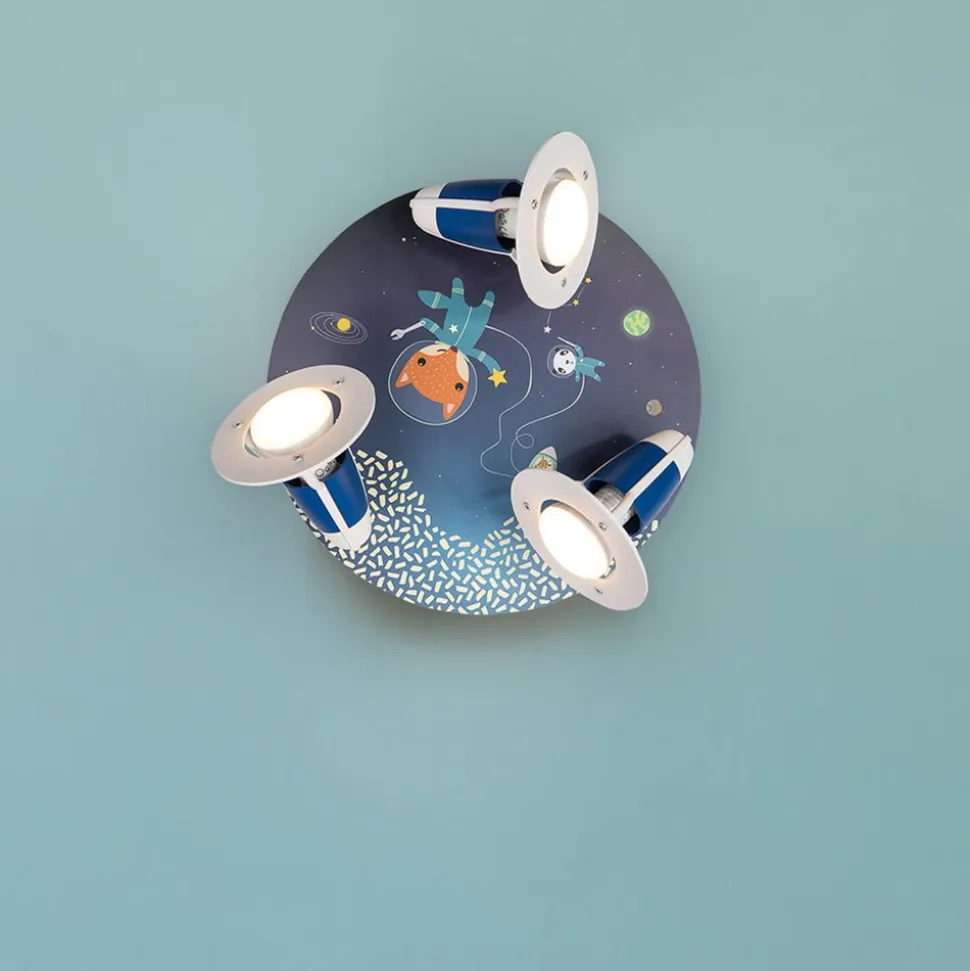 Rondell Space Mission loftslampe, blå