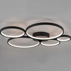 Rondo LED-loftlampe, mat sort
