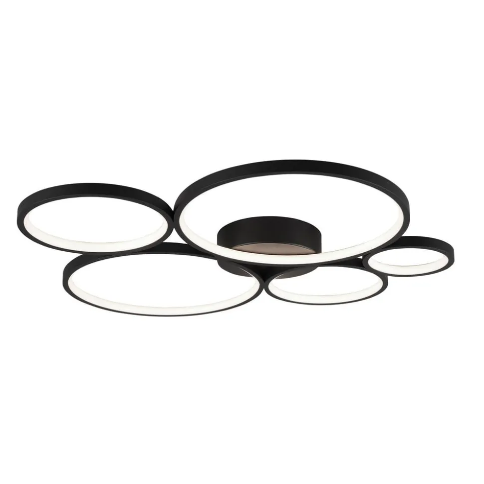 Rondo LED-loftlampe, mat sort