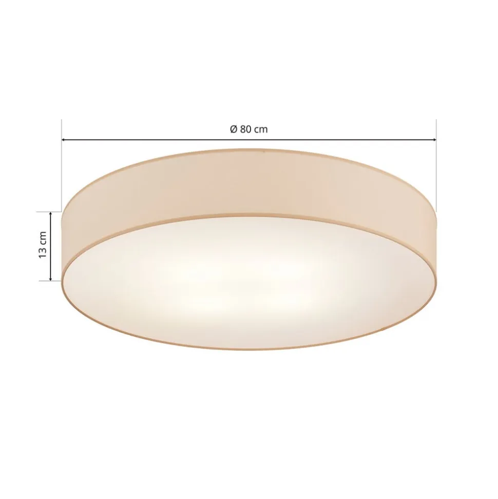 Rondo loftslampe, beige Ø 80 cm