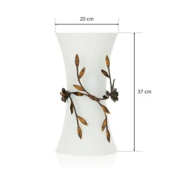 Rosa væglampe med glasskærm