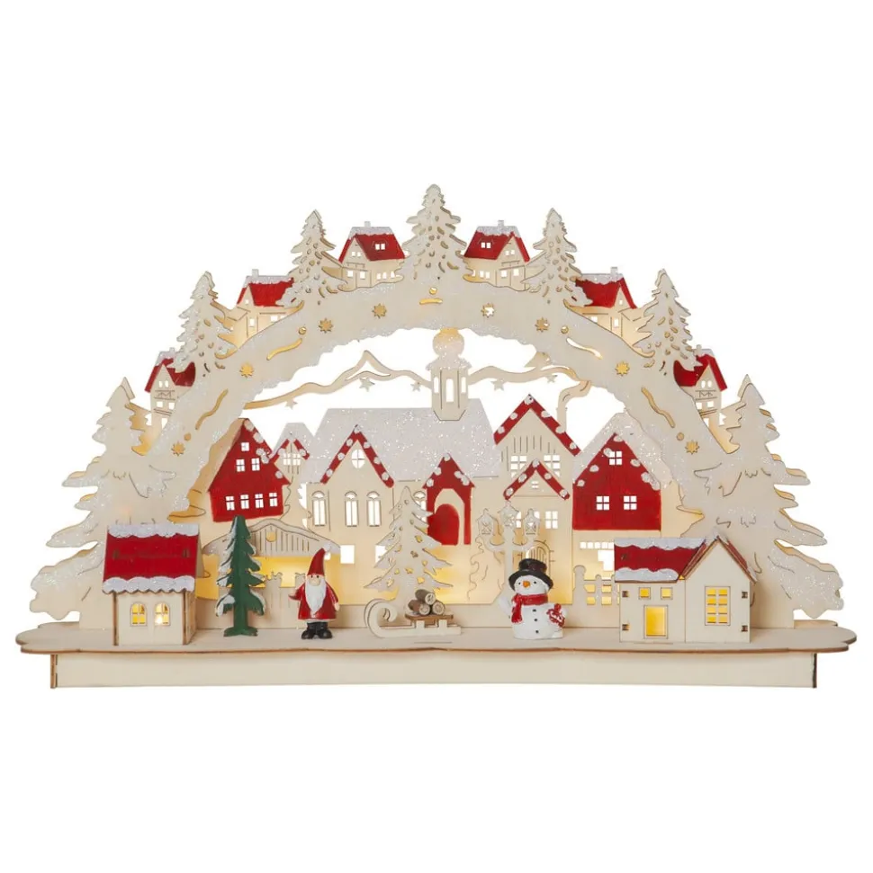 Rosenheim-landskab LED-adventsstage, batteri