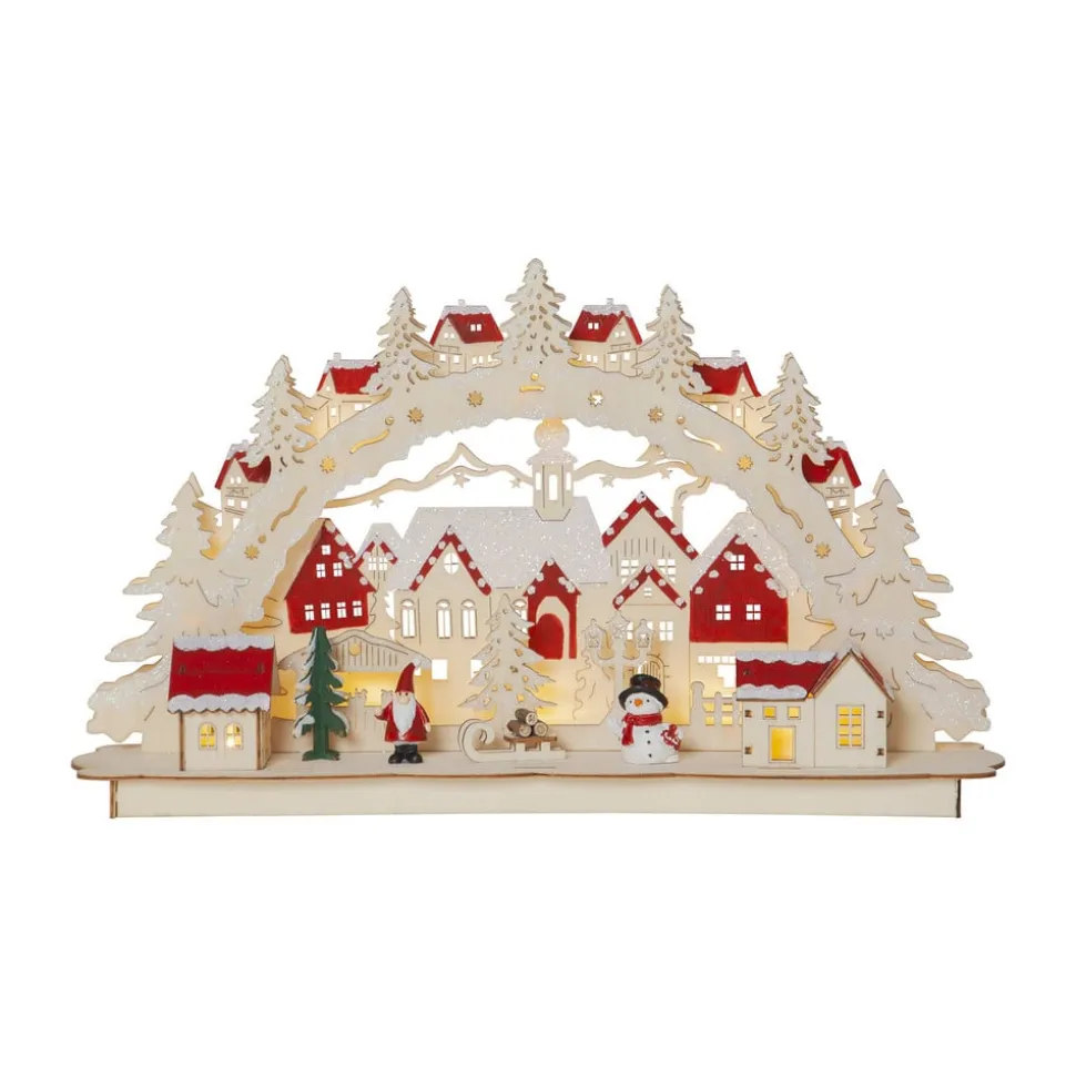 Rosenheim-landskab LED-adventsstage, batteri