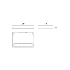 Rotaliana CM2 W2 LED-væglampe, sort, 2.700 K
