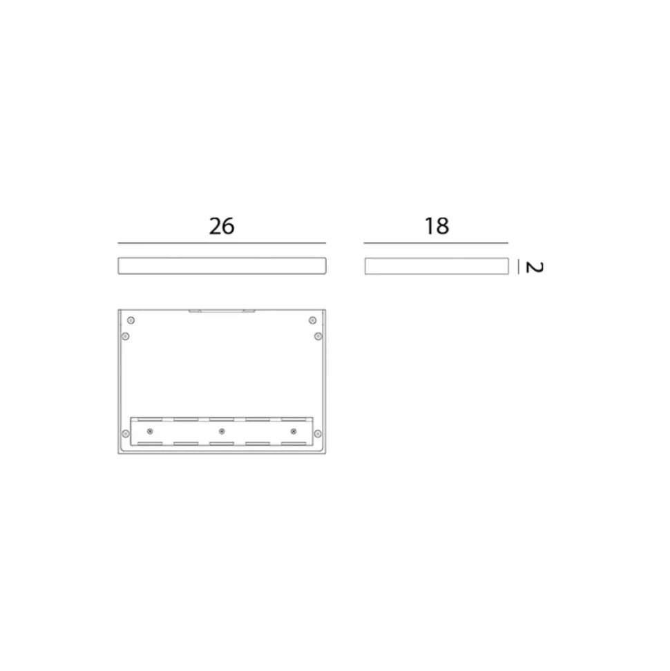 Rotaliana CM2 W2 LED-væglampe, sort, 2.700 K