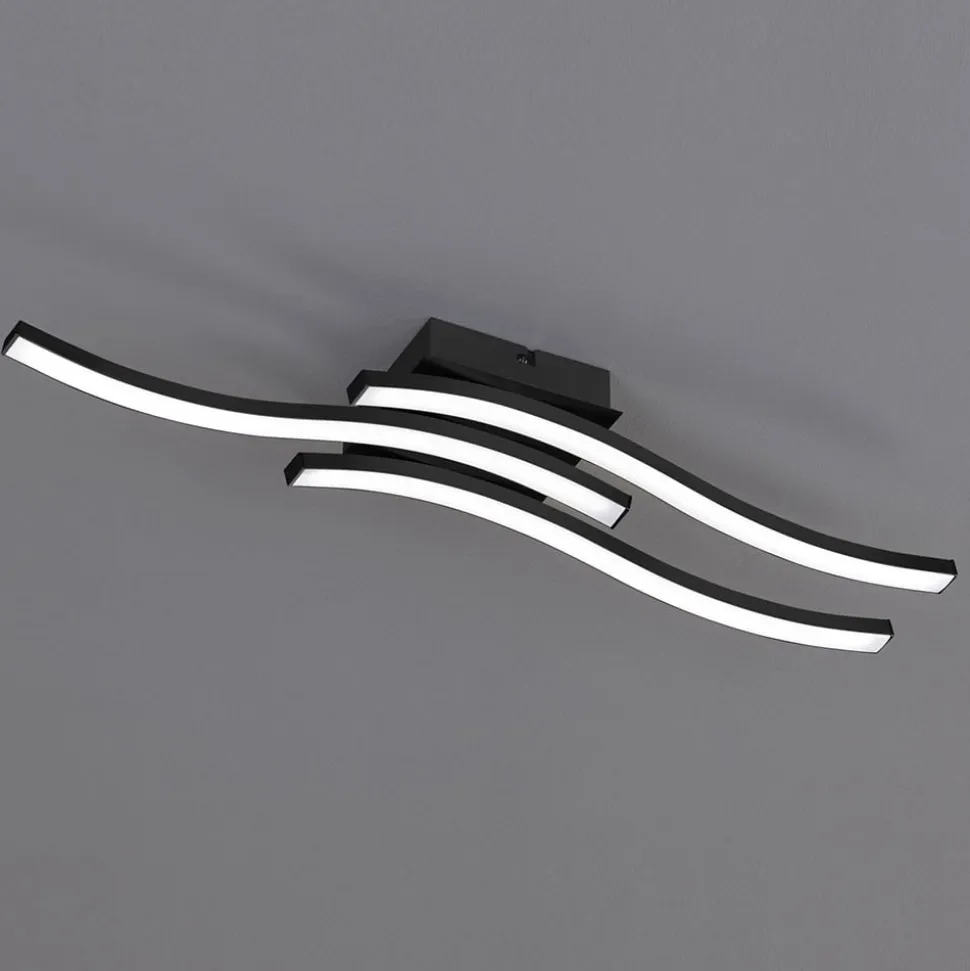 Route LED-loftlampe i sort, 3 lyskilder