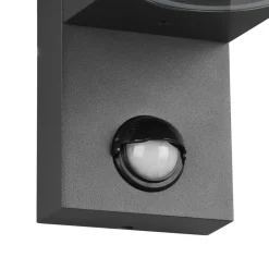 Roya udendørs væglampe 2 lk sensor kantet antracit