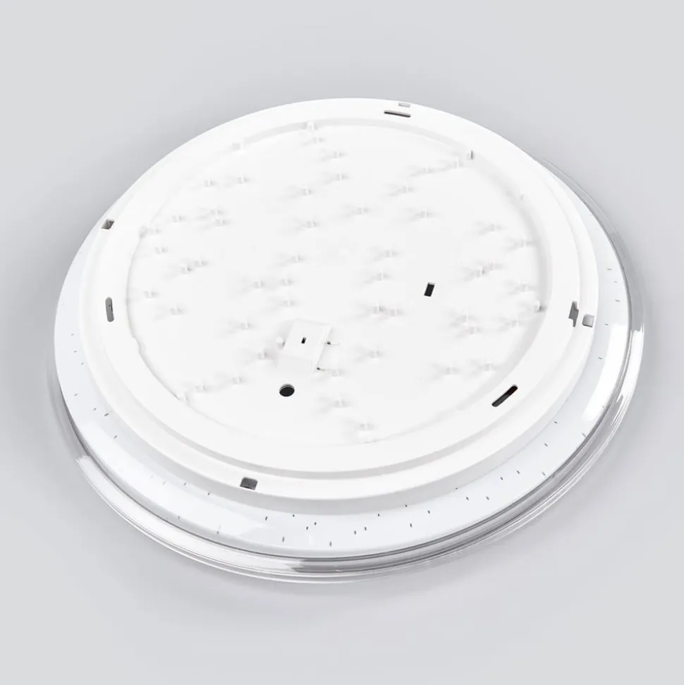 Rund LED-loftlampe Shogun, glitterlook