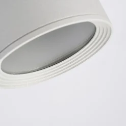 Rund loftlampe Mianna i sølvgrå