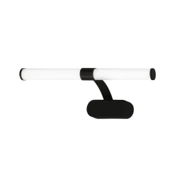 Runt LED-væglampe IP44 arm 4.000 K sort