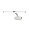 Runt LED-væglampe IP44 arm 4.000 K mat krom