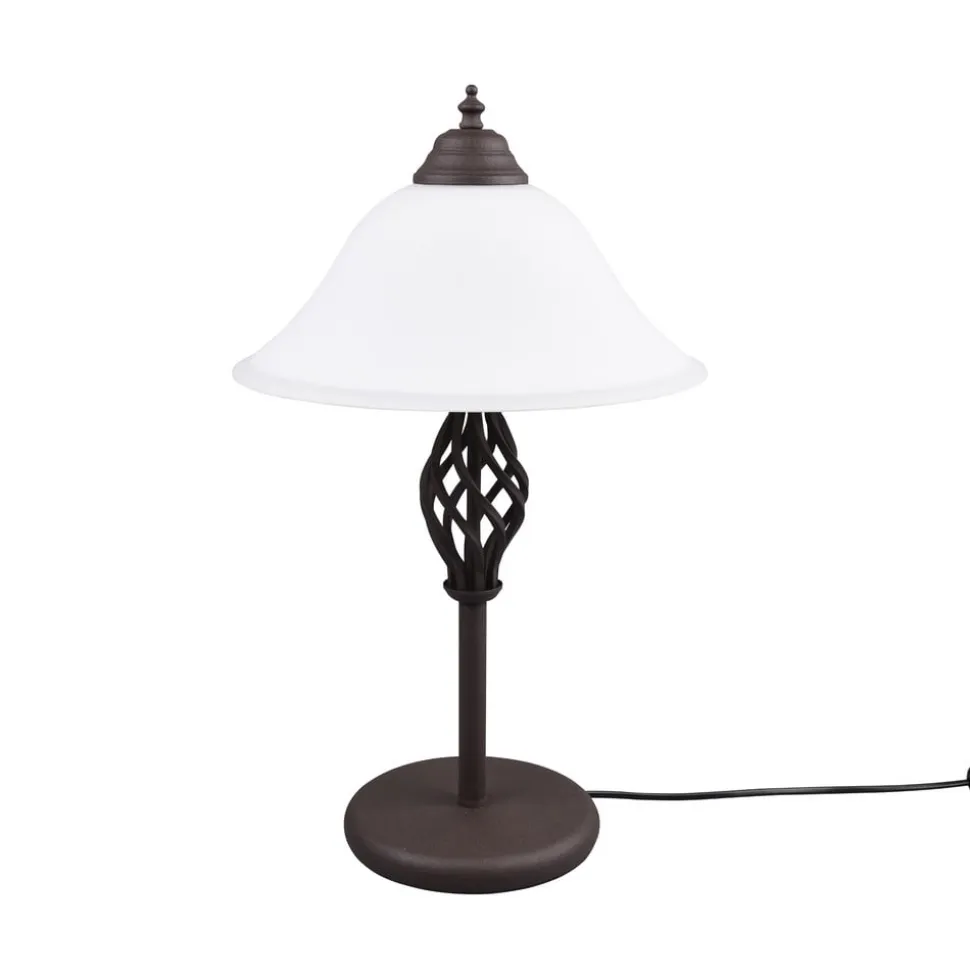 Rustica bordlampe med snorekontakt, rust