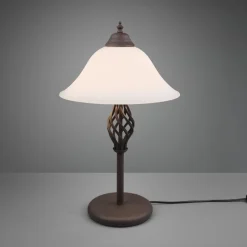 Rustica bordlampe med snorekontakt, rust