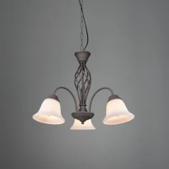 Rustica hængelampe, rustfarvet, 3 lyskilder