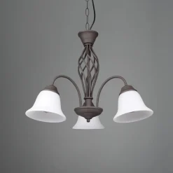 Rustica hængelampe, rustfarvet, 3 lyskilder