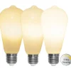 Rustik E27 ST64 LED-pære 6,5W 3-tr.-dæmpning, opal