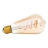 Rustik LED-pære E27 ST64 4 W ravgul 2.200 K dæmpes