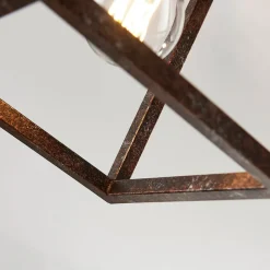 Rustik loftlampe Emin med metalramme