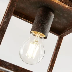 Rustik loftlampe Emin med metalramme