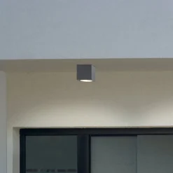 RZB HB 111 LED udendørs loftlampe, kantet, 830 19°