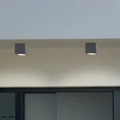 RZB HB 111 LED udendørs loftlampe, kantet, 830 19°