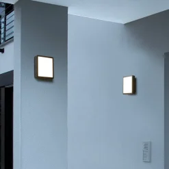RZB HB 107 udendørs LED-væglampe kvadrat, frontal