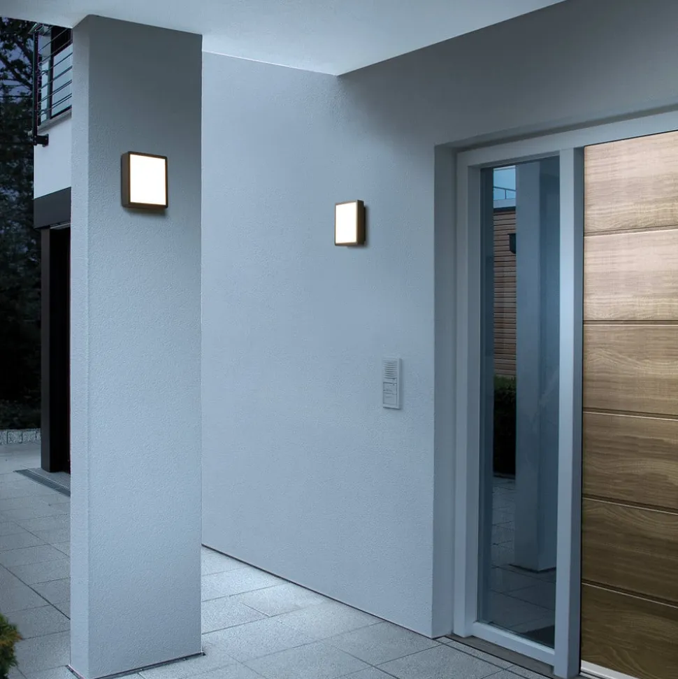 RZB HB 107 udendørs LED-væglampe kvadrat, frontal