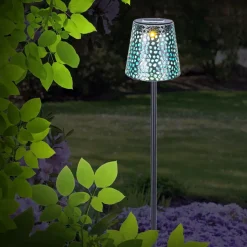 36562S solcelle-lampe med jordspyd, IP44, sølv