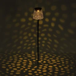 36562S solcelle-lampe med jordspyd, IP44, sølv