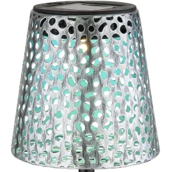36562S solcelle-lampe med jordspyd, IP44, sølv