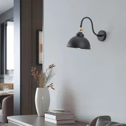 Saglam 3742 væglampe, justerbar, sort