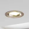 Saliceto LED-spot rund, stiv 2.700 K nikkel